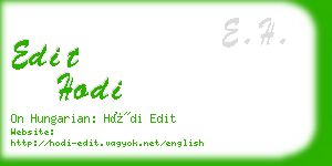 edit hodi business card